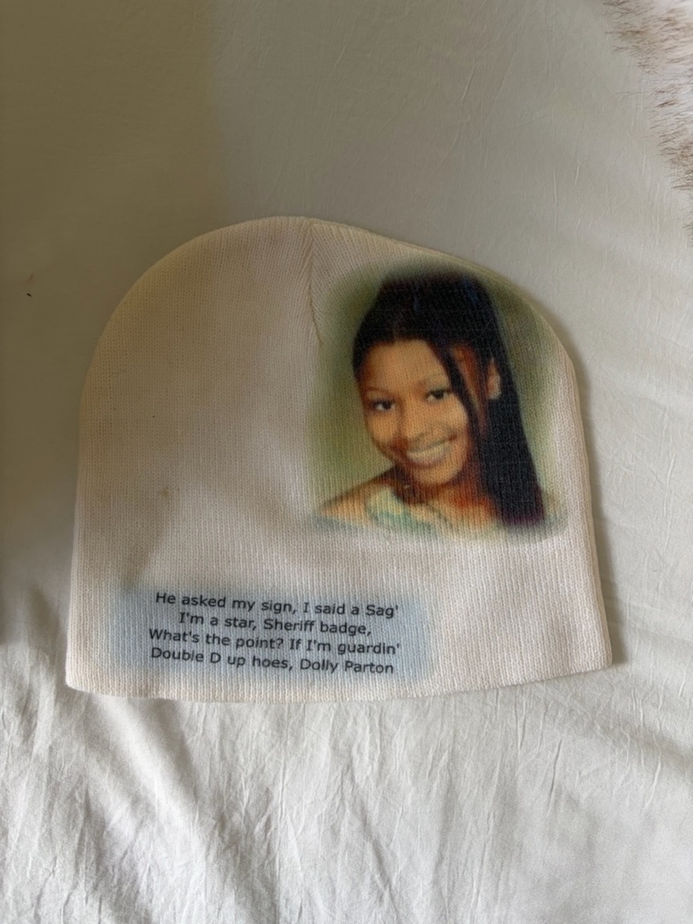 White Nicki Minaj Beanie